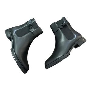 NWT Alexandre Birman Black Clarita Rain Waterproof Black Bootie Size 38.5/8